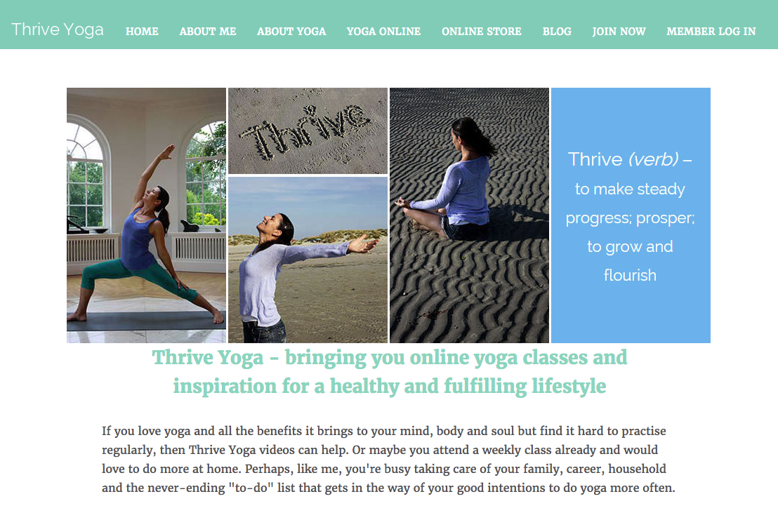 Thrive yoga Homepage