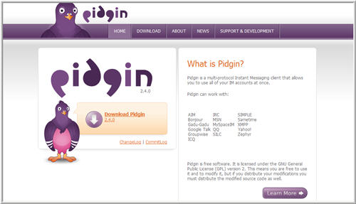 Pidgin homepage