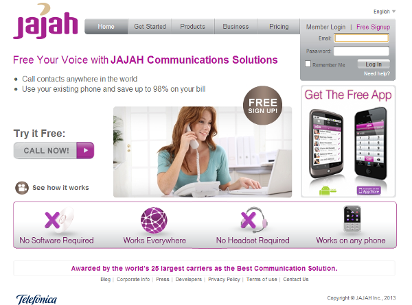 Jajah Homepage